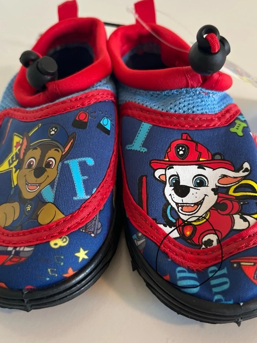 Nickelodeon Paw Patrol Toddler Kids Blue Water Shoes Size 7-8 Summer Beach NWT